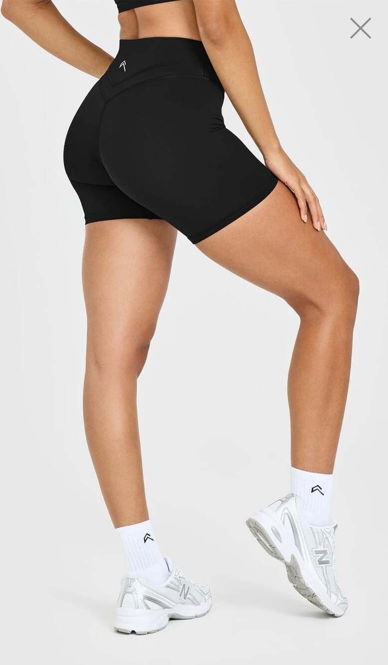 Oner Active UnifiedMove High Waisted Crossover Shorts Black - UK M